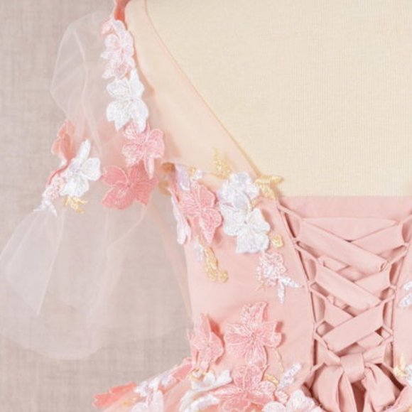 NEW DRESS FOR FORMAL OCCASIONS EMBROIDERED WITH FLORAL LACE FOR KIDS GL GK107 - Picture 10 of 12